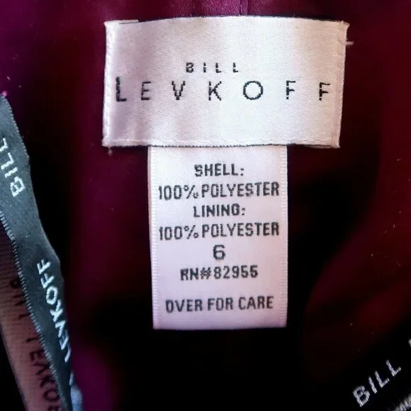 Bill Levkoff Purple Strapless Maxi Dress Size 6